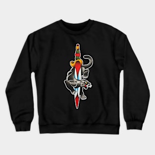 Panther Dagger Tattoo Design Crewneck Sweatshirt